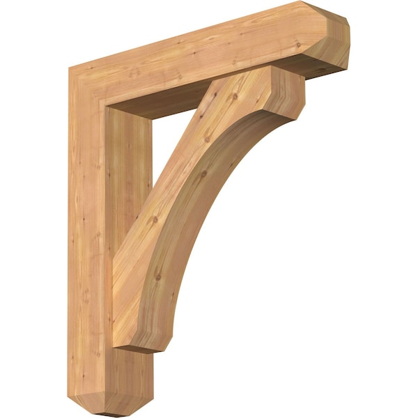 Ekena Millwork Legacy Craftsman Smooth Bracket w/ Offset Brace, Western Red Cedar, 7 1/2"W x 34"D x 38"H BKT0806X34X38LEC04SWR - main